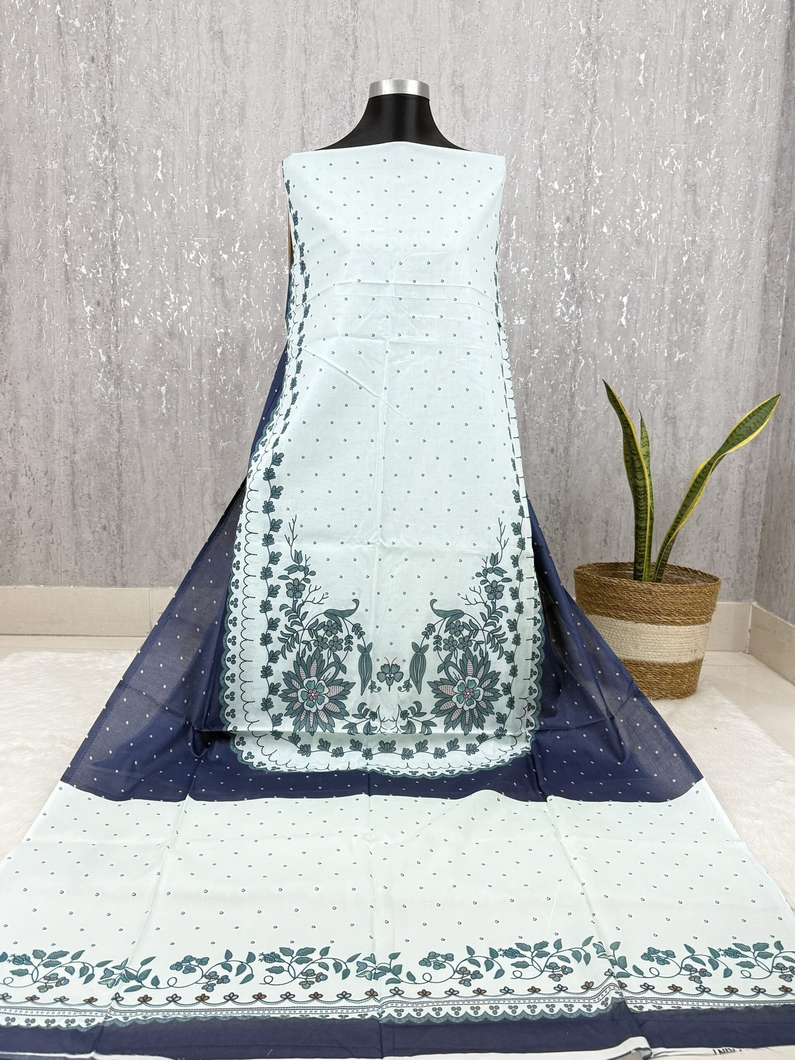 Printed Lawn Dress Set with Cotton Dupatta - Image 2