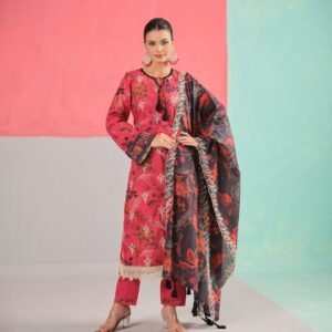 Elegant Printed Lawn 3 Piece Unstitched Set