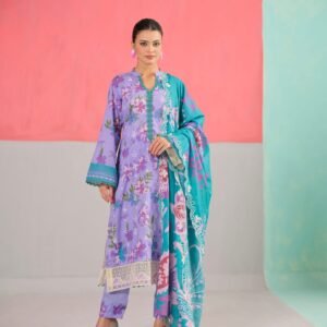 Elegant Printed Lawn 3 Piece Unstitched Set