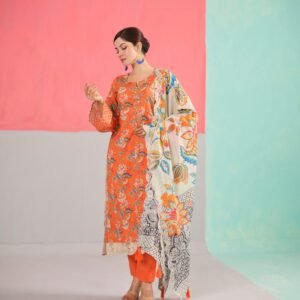 Elegant Printed Lawn 3 Piece Unstitched Set