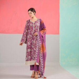 Elegant Printed Lawn 3 Piece Unstitched Set