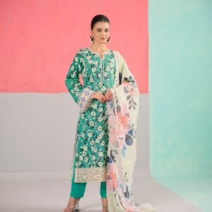 Elegant Printed Lawn 3 Piece Unstitched Set