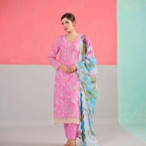 Elegant Printed Lawn 3 Piece Unstitched Set